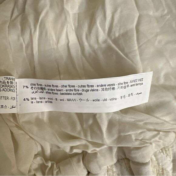 ZARA Vintage Quilted Cream Sherpa Jacket NWT - Picture 11 of 15